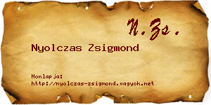 Nyolczas Zsigmond névjegykártya