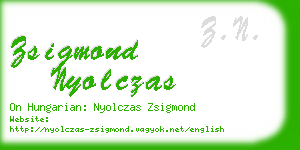 zsigmond nyolczas business card